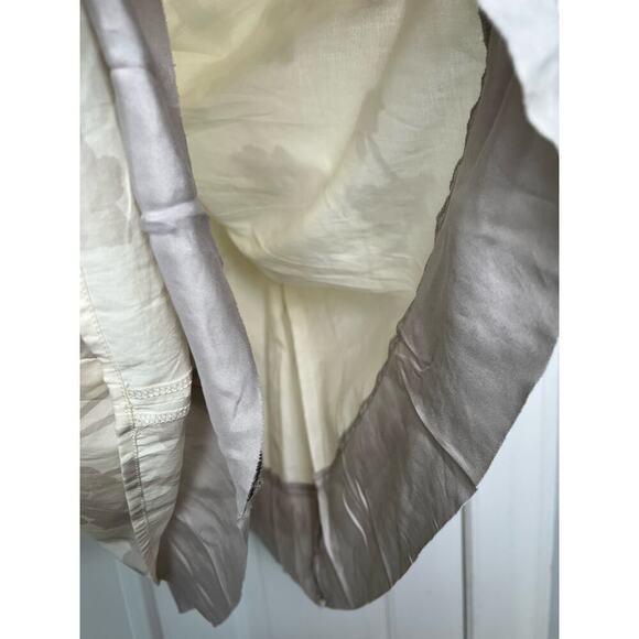 NEW Ann Taylor Loft Women's 6 Floral Cotton Midi Dress White Gray Babydoll Tank - Picture 7 of 16